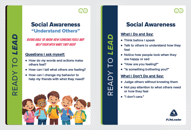 LL Action Card Elementary - Social Awareness - English